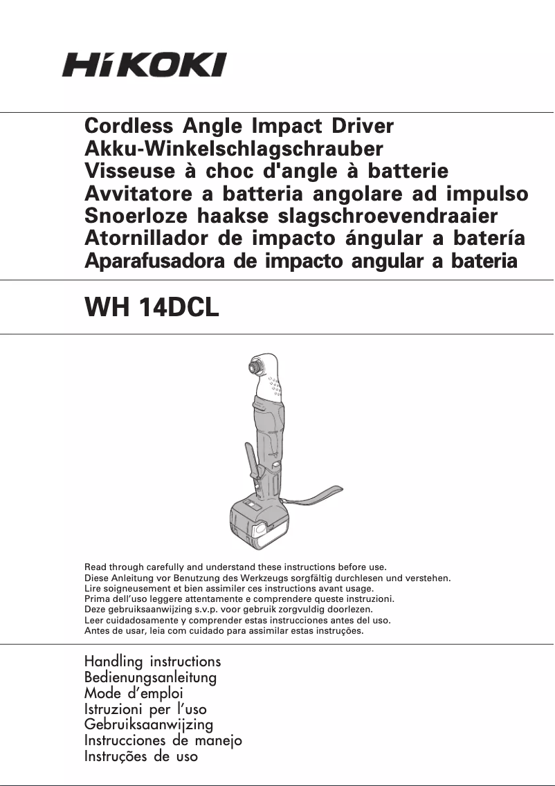 Imagen de la primera página del manual del dispositivo WH14DCL