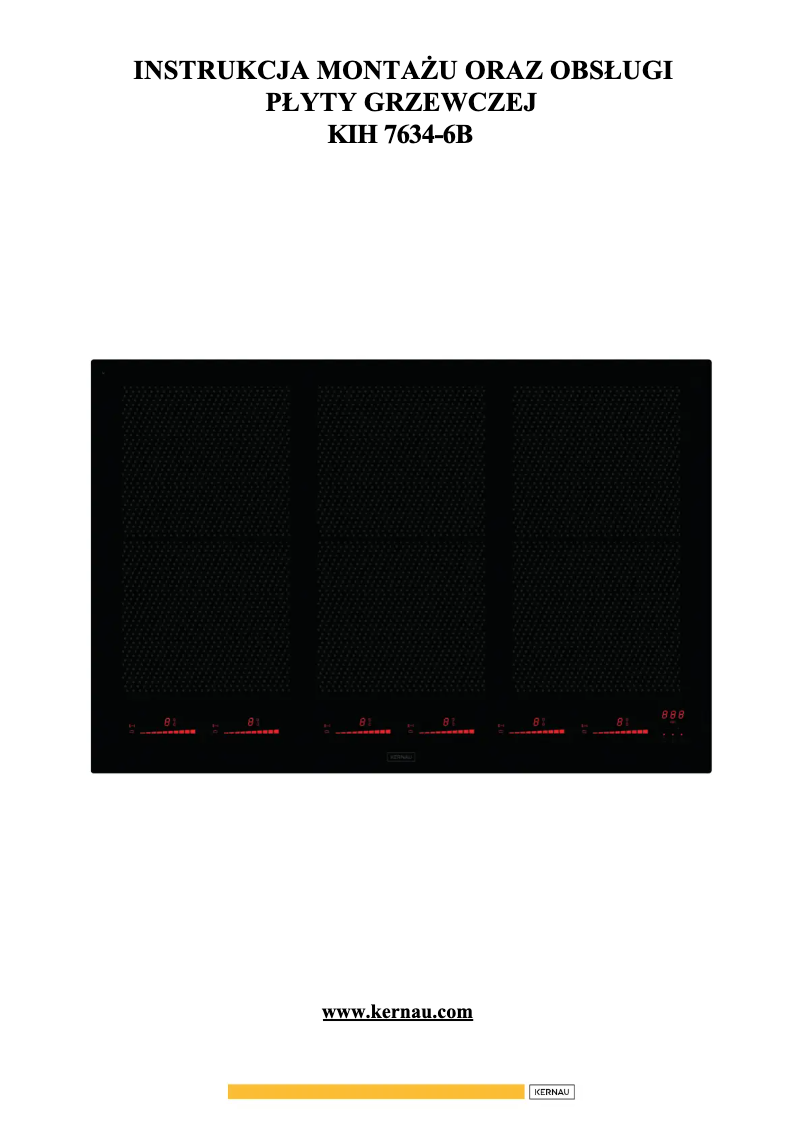 Página 1 del manual Manual de usuario Kernau KIH 7634-6B