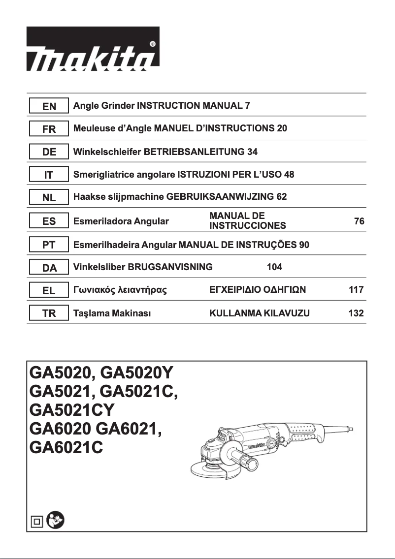 Página 1 del manual Manual de usuario Makita GA6021C