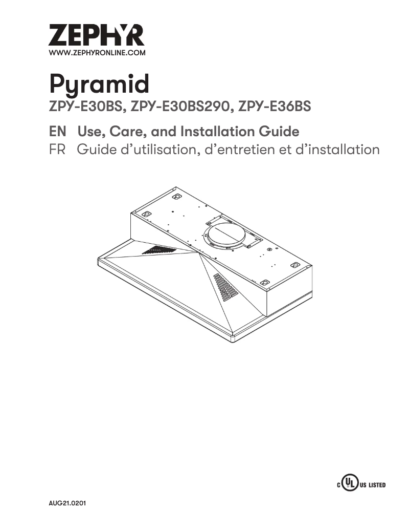 Imagen de la primera página del manual del dispositivo Pyramid ZPY-E36BS