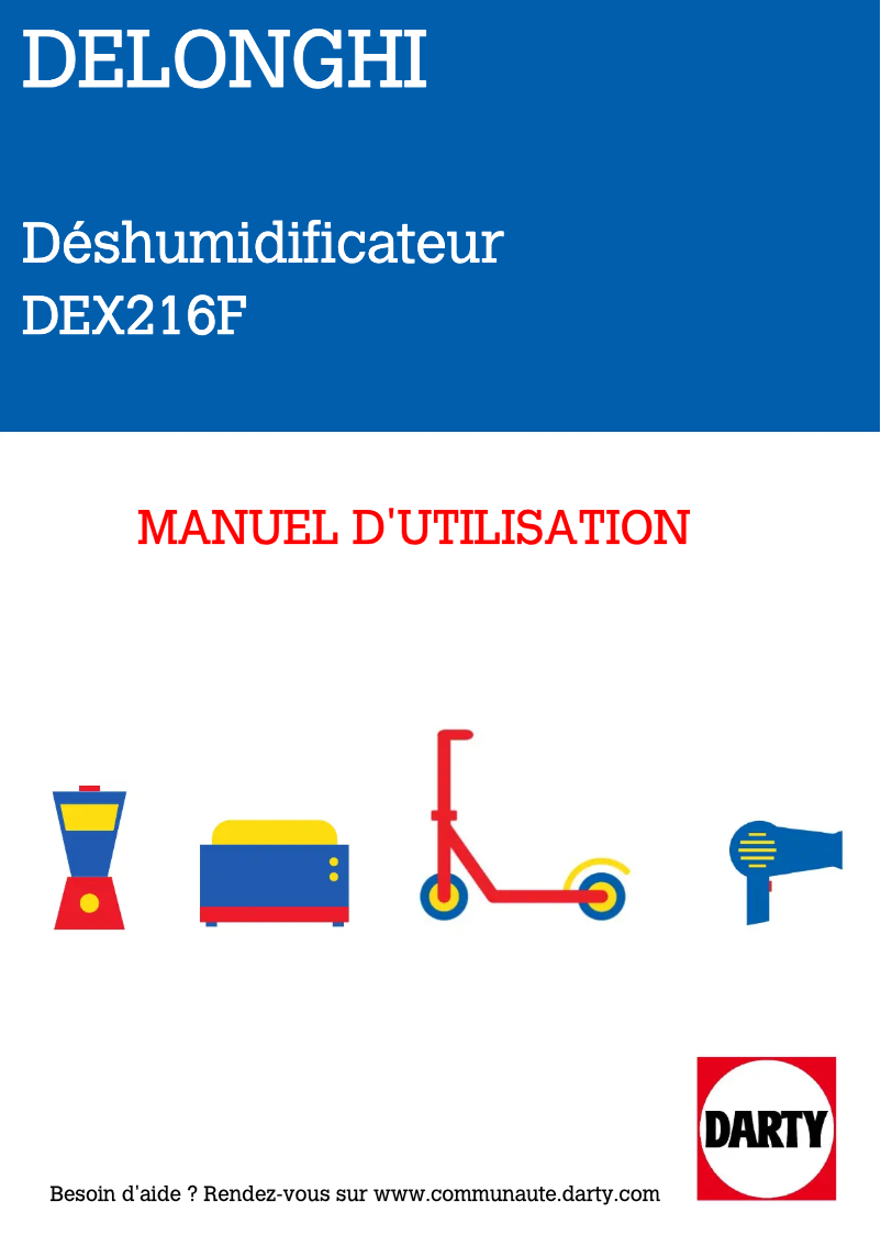 Imagen de la primera página del manual del dispositivo Tasciugo AriaDry Multi DEX216F