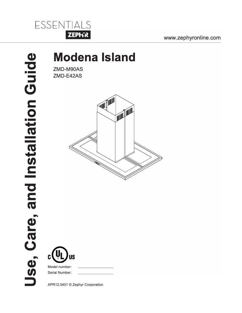 Imagen de la primera página del manual del dispositivo ZMDE42AS