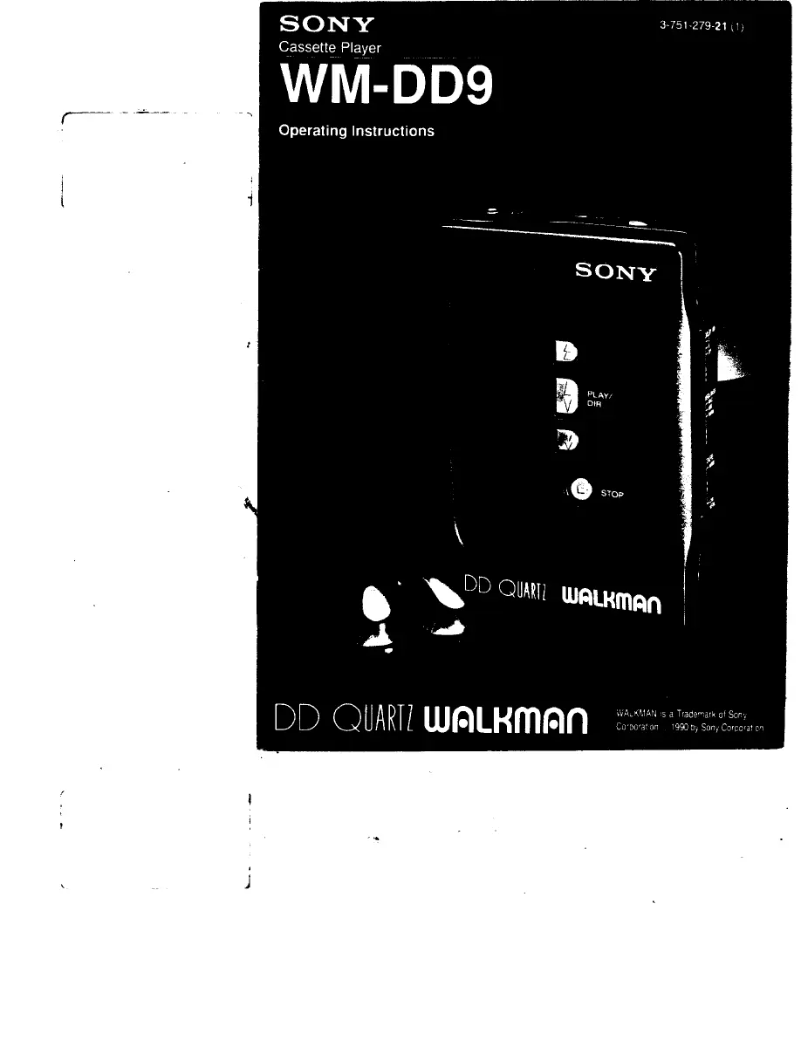 Imagen de la primera página del manual del dispositivo Walkman WM-DD9