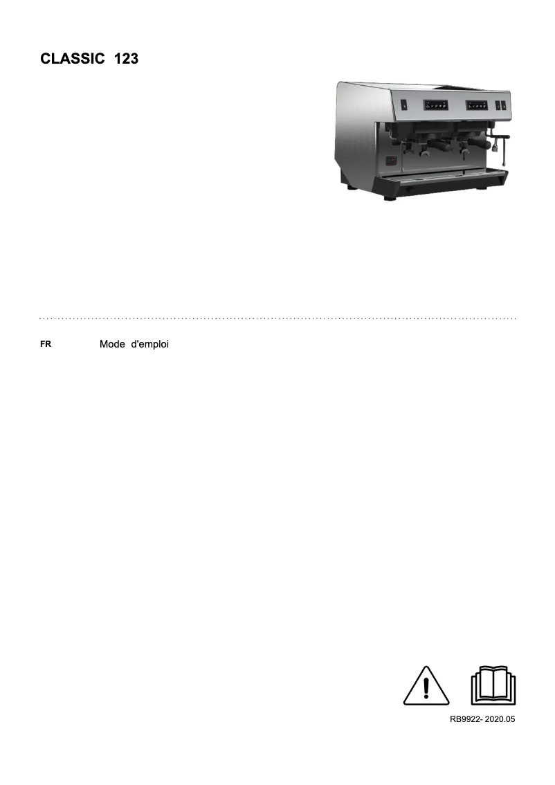 Imagen de la primera página del manual del dispositivo CLASSIC 1