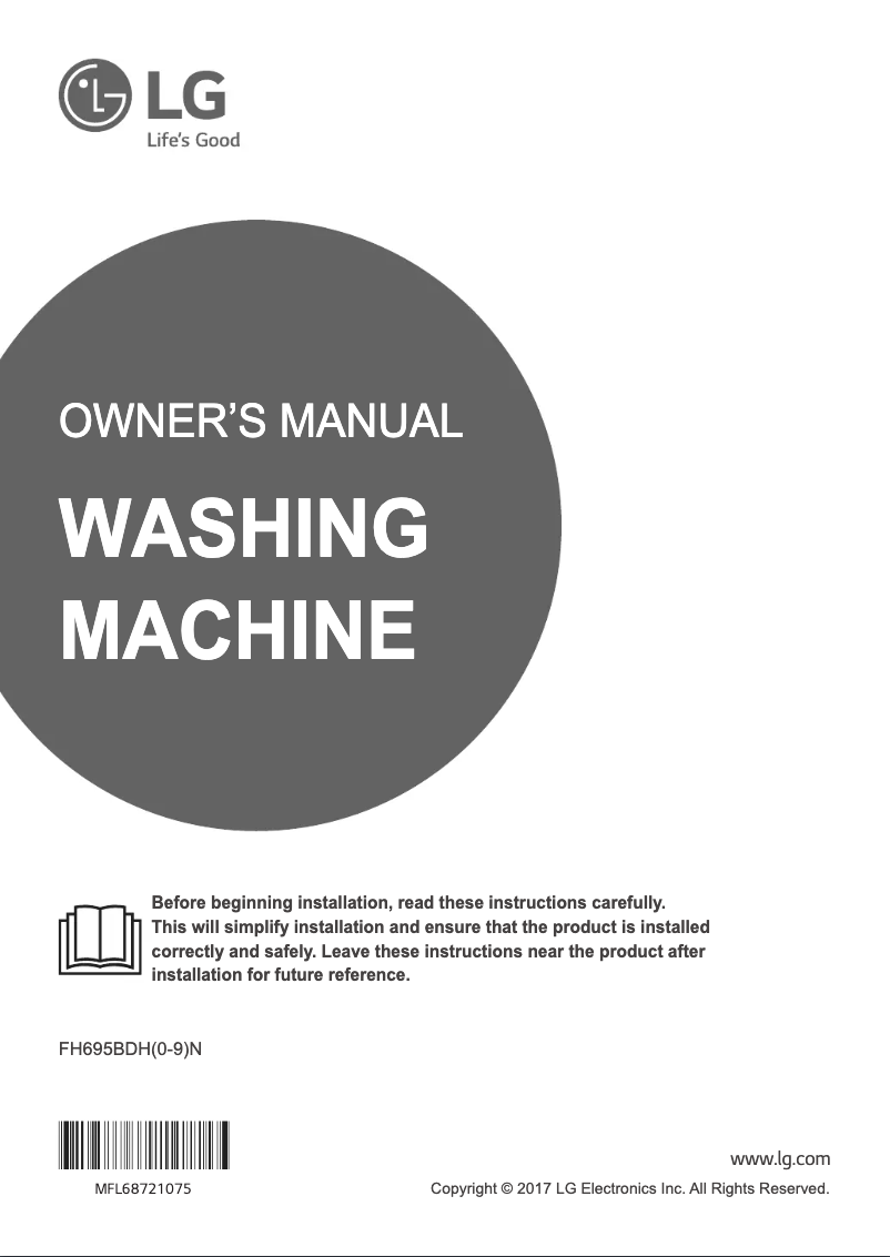 Imagen de la primera página del manual del dispositivo FH695BDH2N