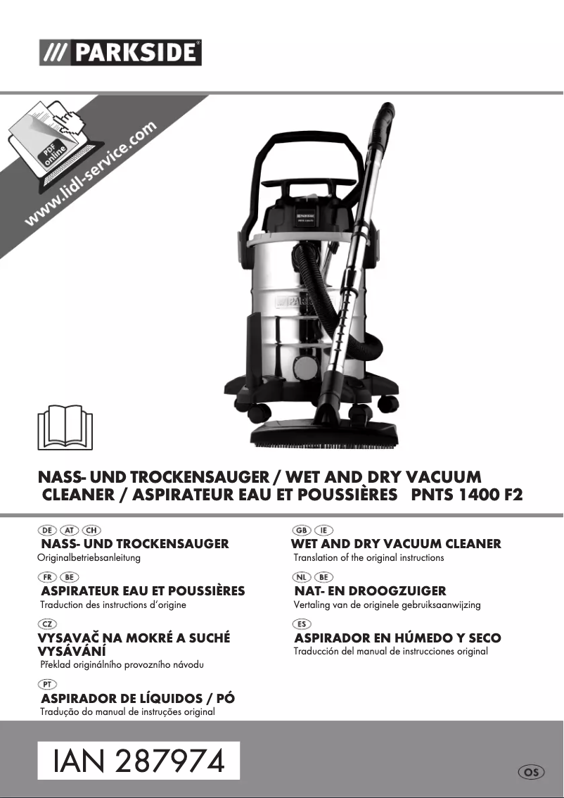 Página nº 1 - Manual de usuario Parkside PNTS 1400 F2