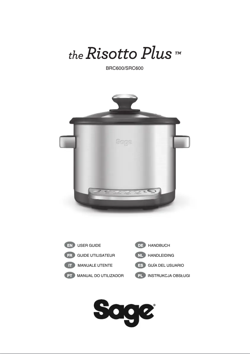 Imagen de la primera página del manual del dispositivo the Risotto Plus SRC600