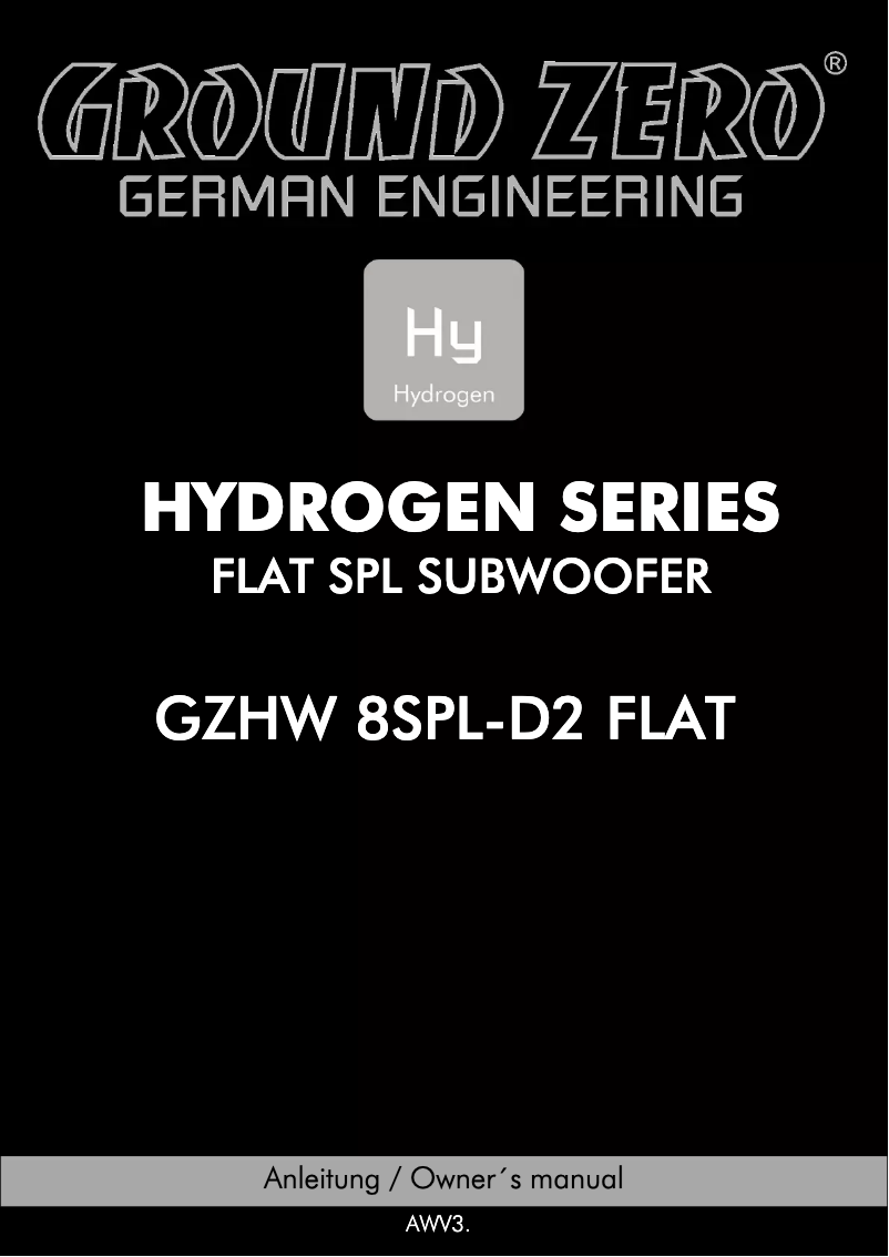 Página 1 del manual Manual de usuario Ground Zero GZHW 8SPL-D2 FLAT
