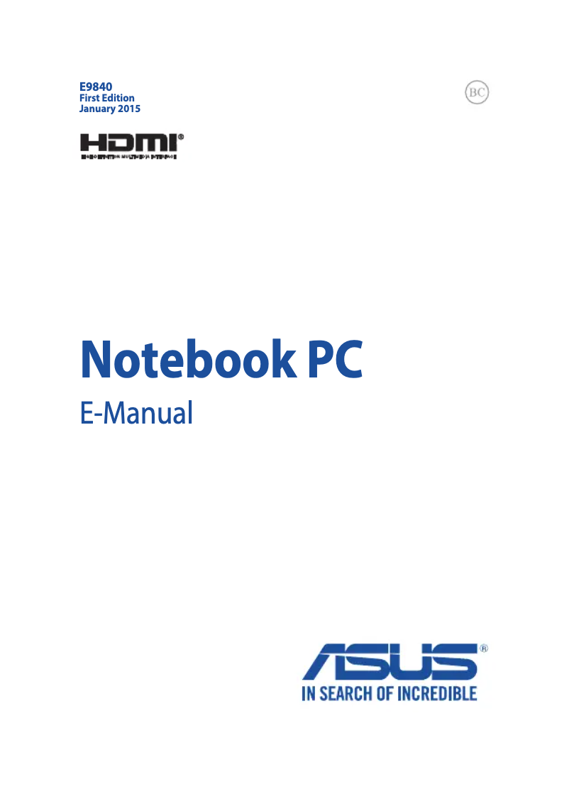 Página 1 del manual Manual de usuario Asus F302LA