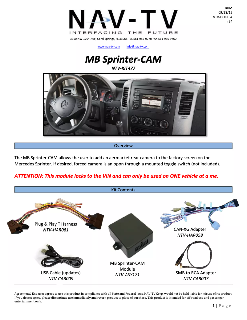 Imagen de la primera página del manual del dispositivo NTV-KIT483