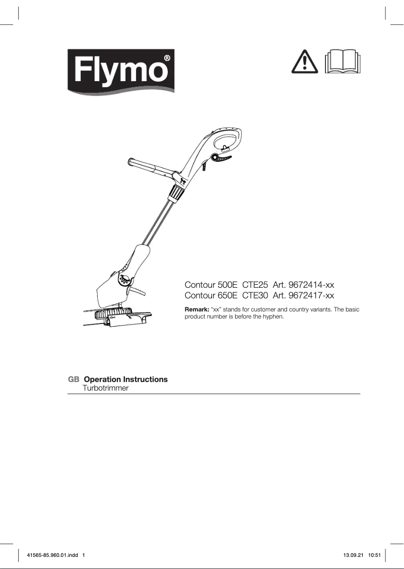 Página nº 1 - Manual de usuario Flymo Contour 500E