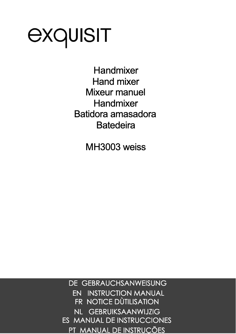 Imagen de la primera página del manual del dispositivo MH 3003 we