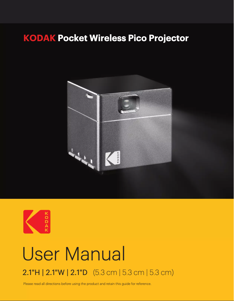 Página 1 del manual Manual de usuario Kodak RODPJC100W