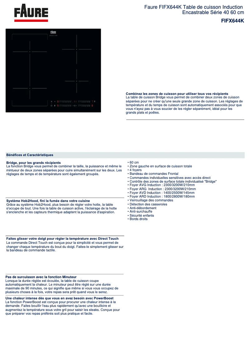 Imagen de la primera página del manual del dispositivo FIFX644K