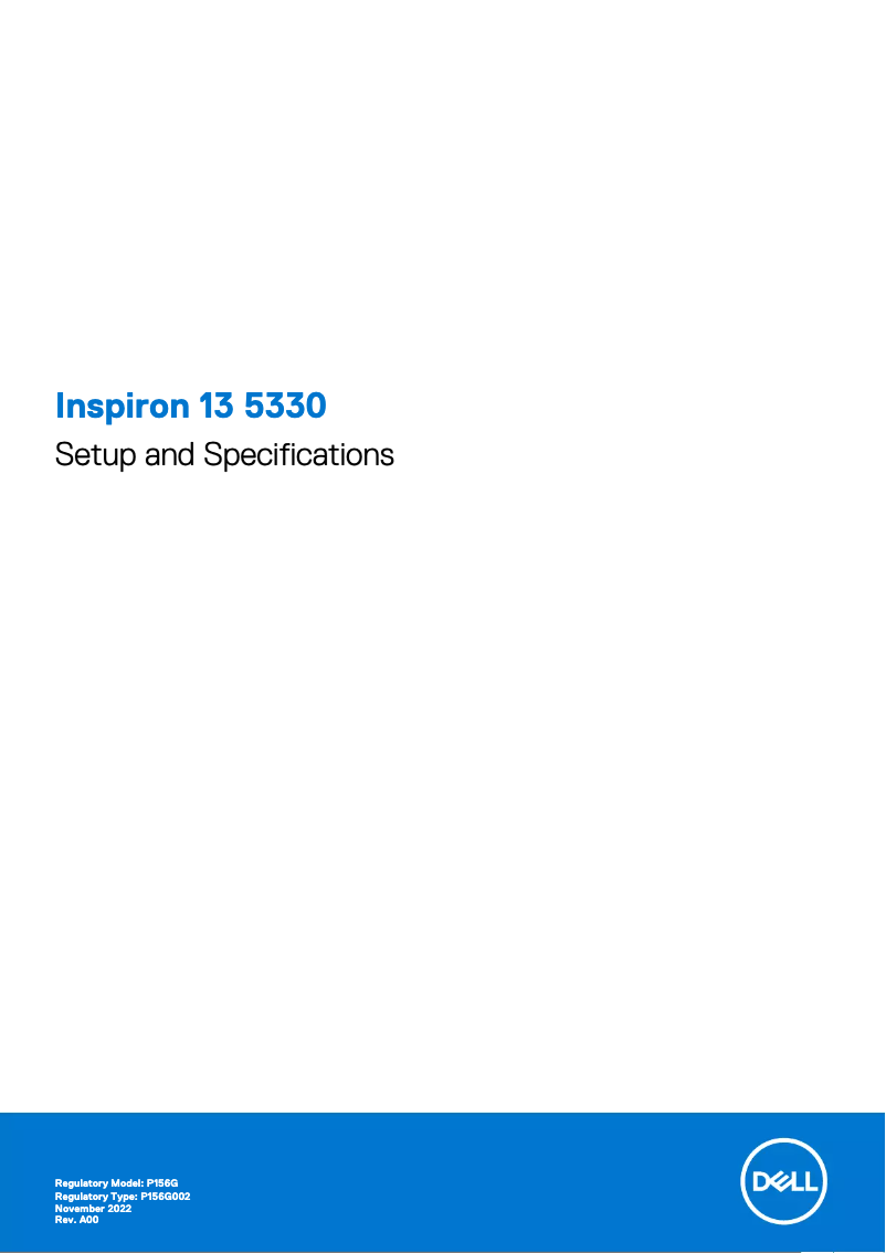 Imagen de la primera página del manual del dispositivo Inspiron 13 5330