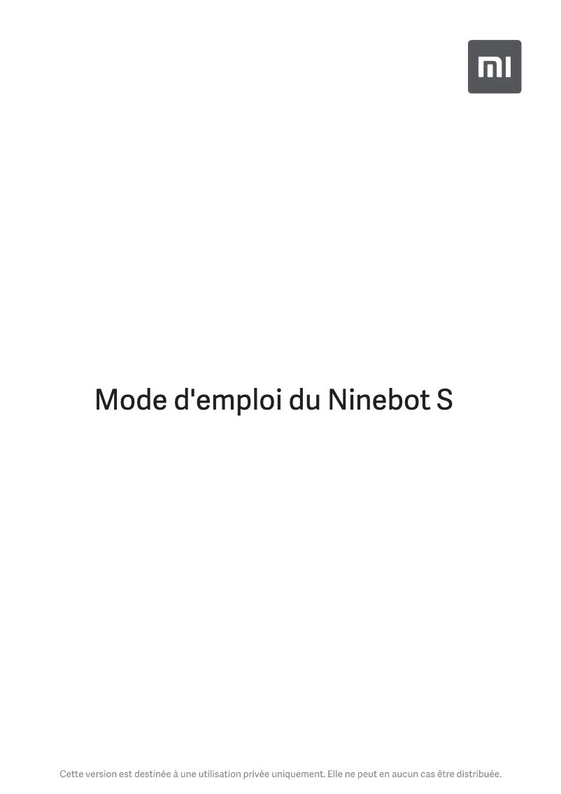 Imagen de la primera página del manual del dispositivo Ninebot S