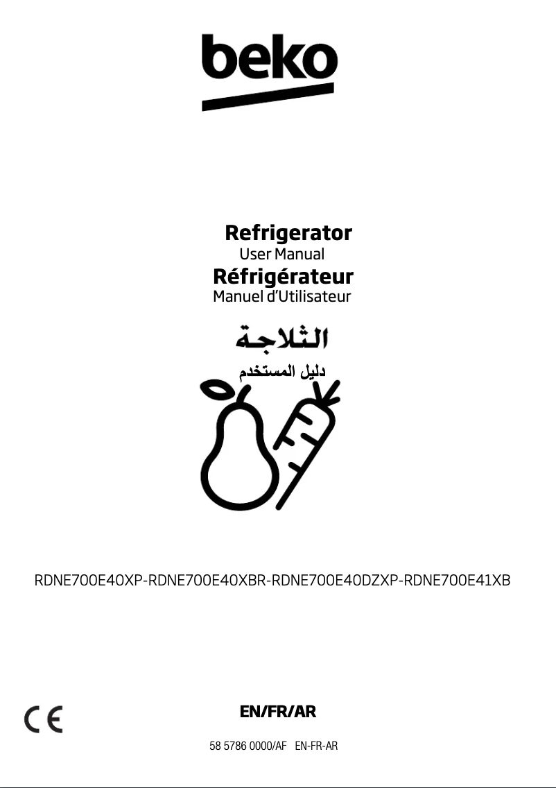 Página 1 del manual Manual de usuario Beko RDNE700E40DZXP