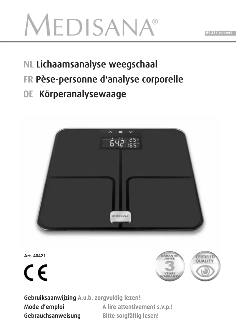 Imagen de la primera página del manual del dispositivo BS 436 Connect