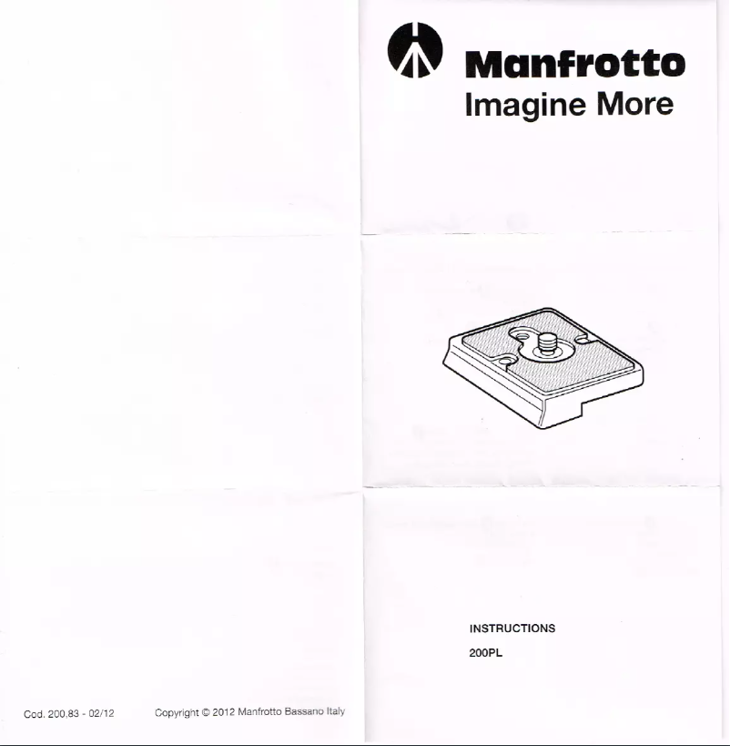 Página 1 del manual Manual de usuario Manfrotto 200PL