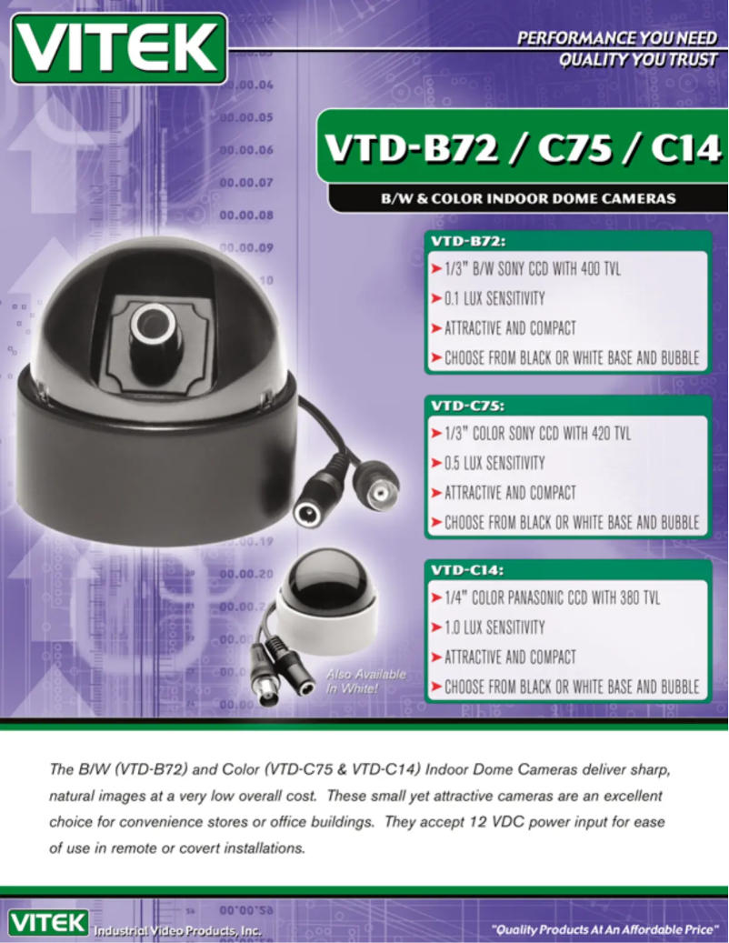 Imagen de la primera página del manual del dispositivo VTD-B72