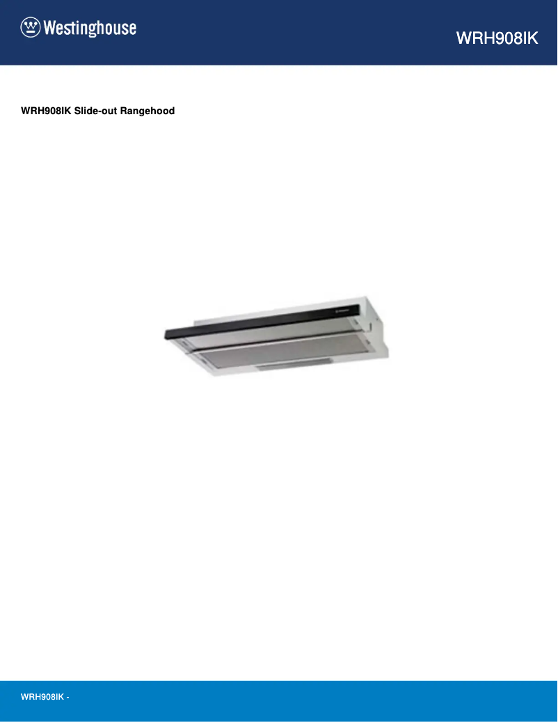 Imagen de la primera página del manual del dispositivo WRH908IK