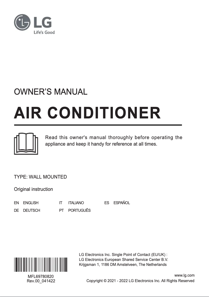 Página 1 del manual Manual de usuario LG AC24BH