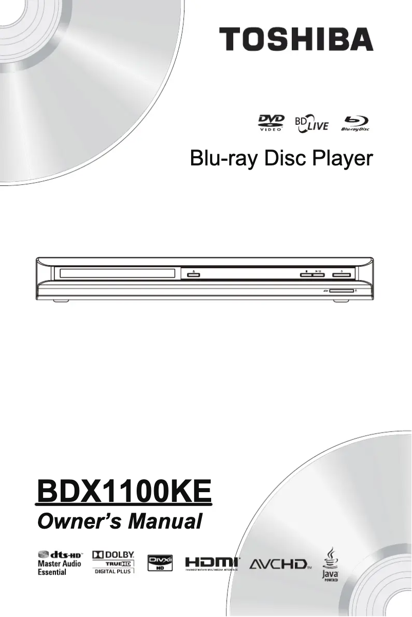 Página 1 del manual Manual de usuario Toshiba BDX1100KE