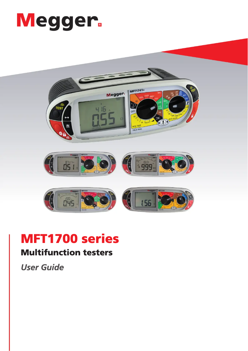 Página 1 del manual Manual de usuario Megger MFT1721