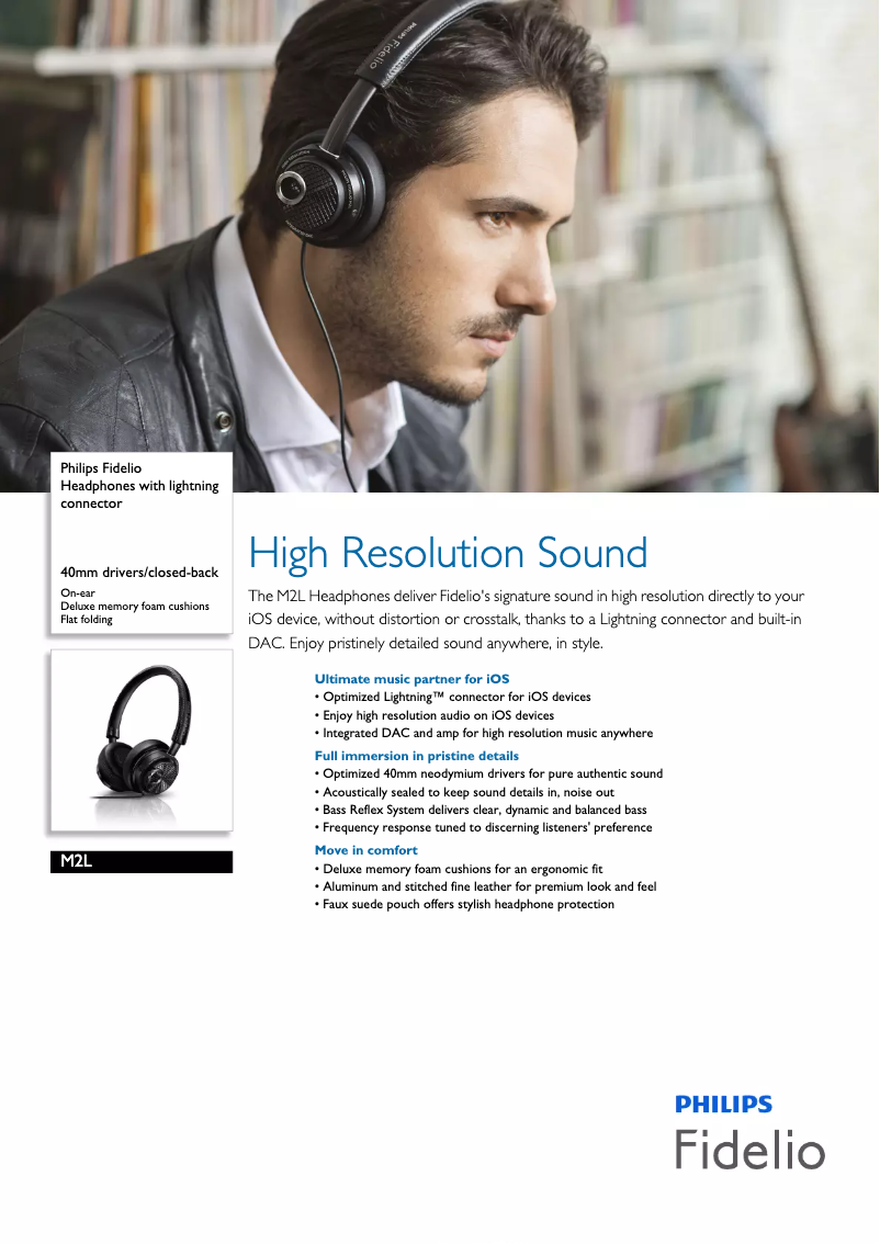 Página 1 del manual Folleto Philips Fidelio M2L
