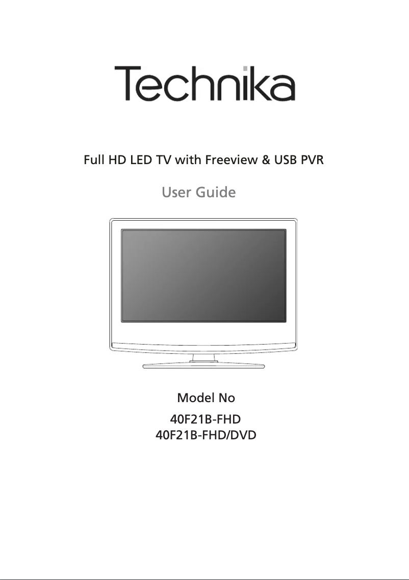 Página 1 del manual Manual de usuario Technika 40F21B-FHD/DVD