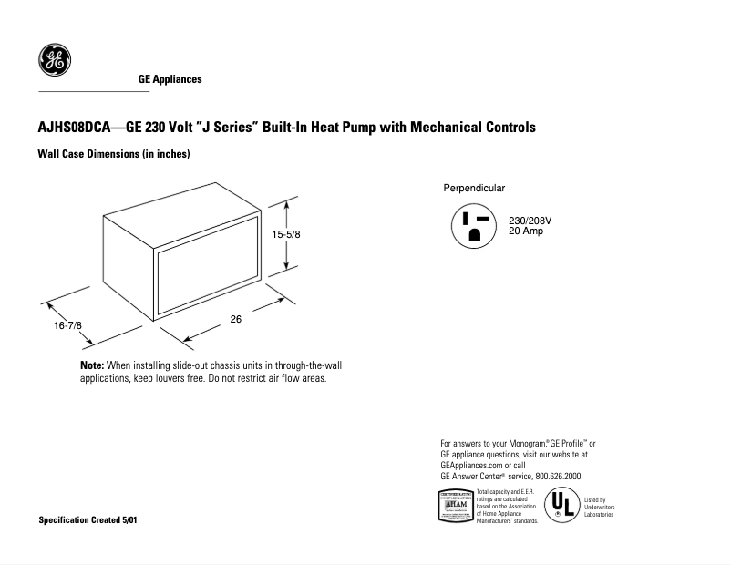 Imagen de la primera página del manual del dispositivo AJHS08DCA