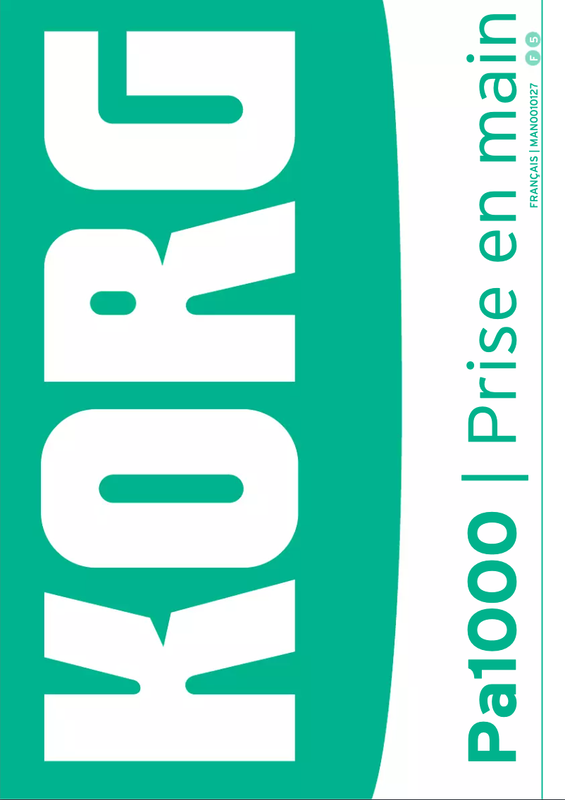 Página 1 del manual Manual de usuario Korg PA-1000