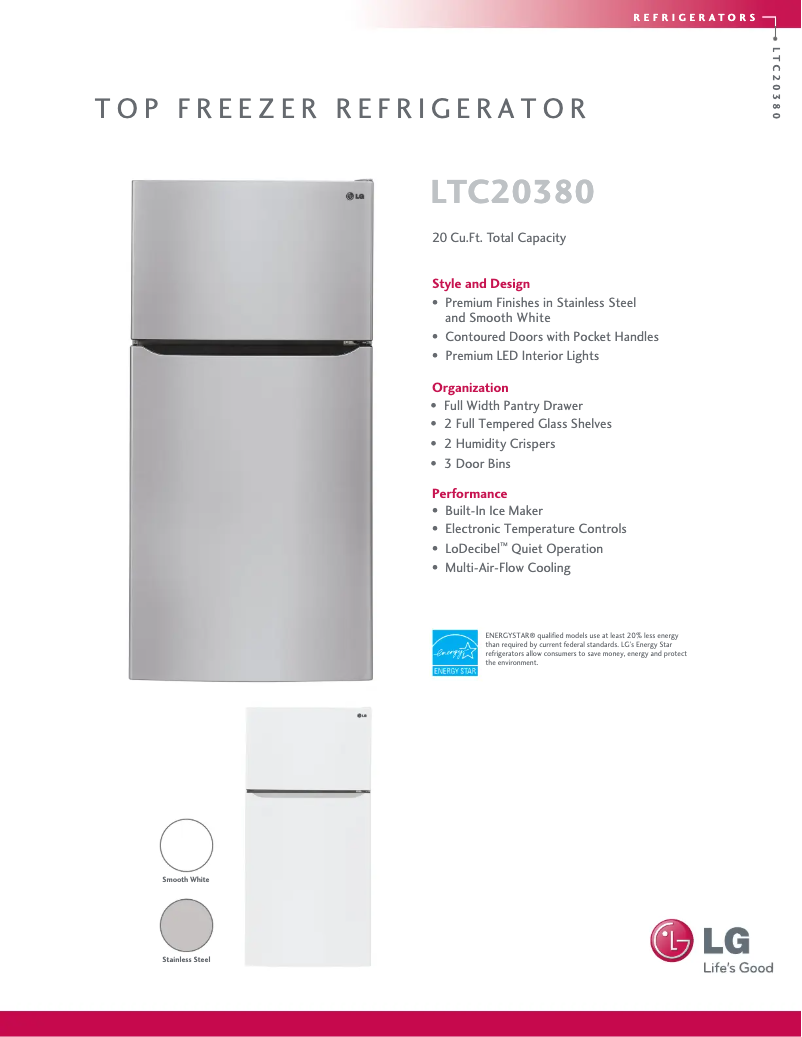 Imagen de la primera página del manual del dispositivo LTC20380ST