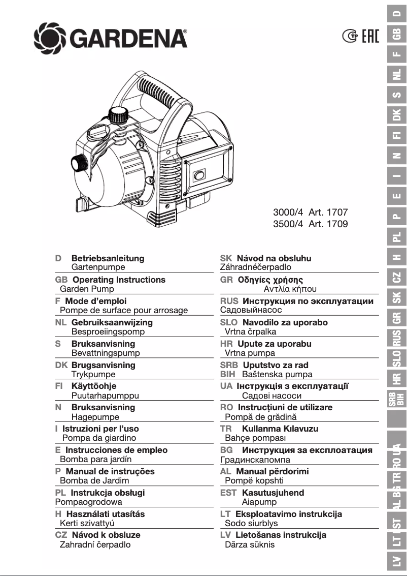 Página 1 del manual Manual de usuario Gardena Classic 3500/4