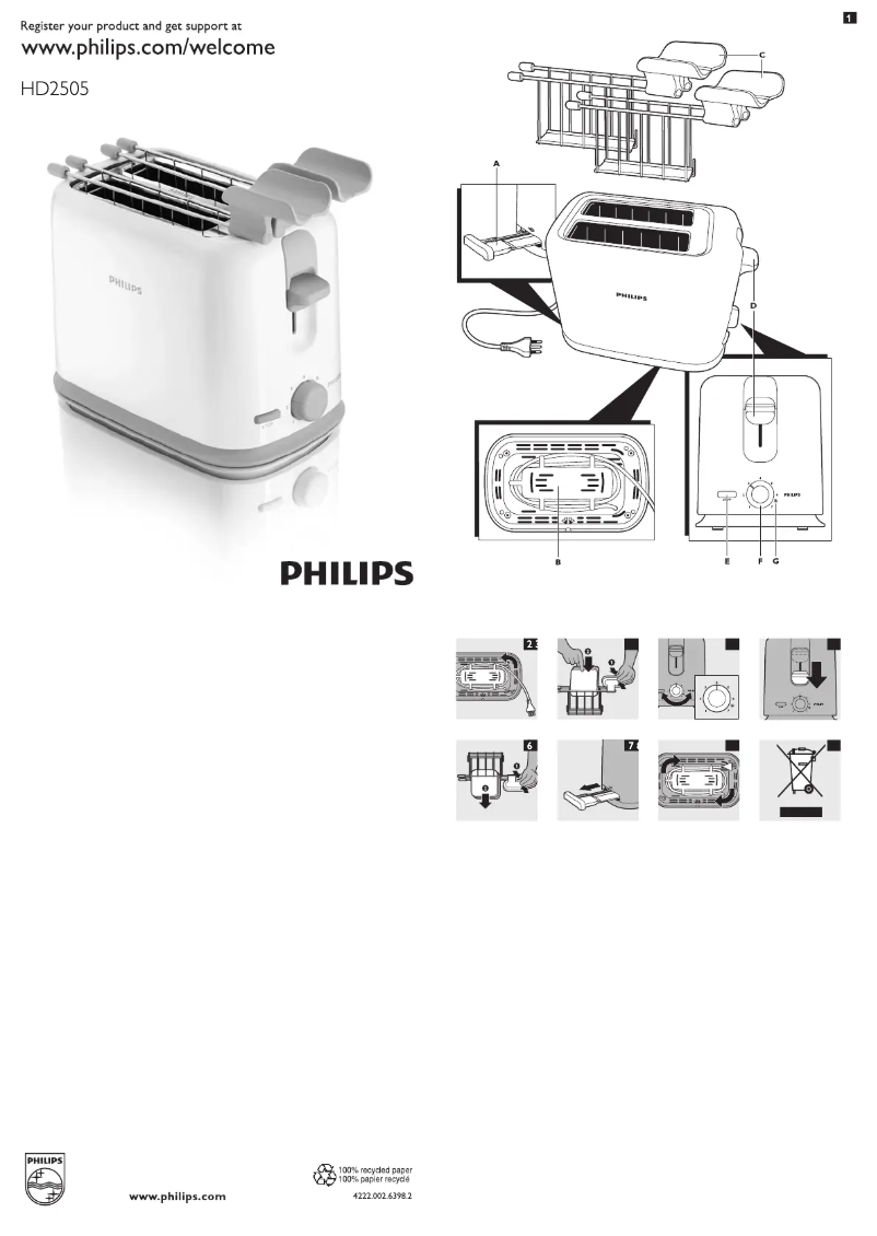 Página 1 del manual Manual de usuario Philips Daily Collection HD2505