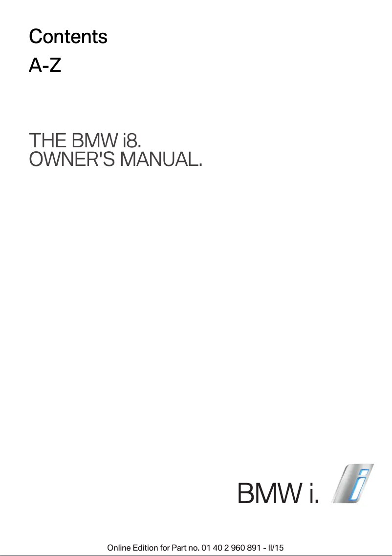 Imagen de la primera página del manual del dispositivo i8 (2015)