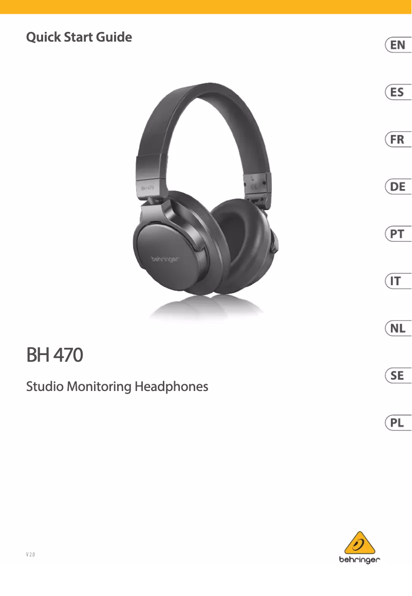 Imagen de la primera página del manual del dispositivo BH 470