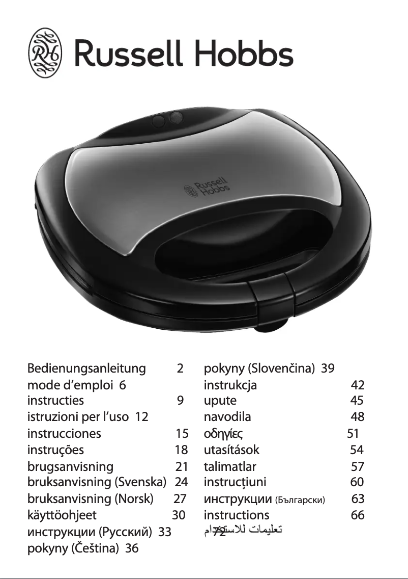 Página 1 del manual Manual de usuario Russell Hobbs 20930-56