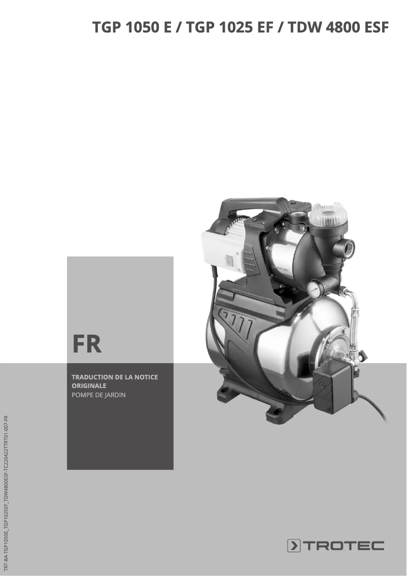 Página 1 del manual Manual de usuario Trotec TGP 1050 E