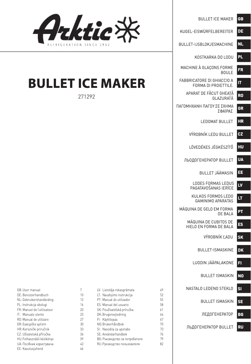Página 1 del manual Manual de usuario Arktic 271292