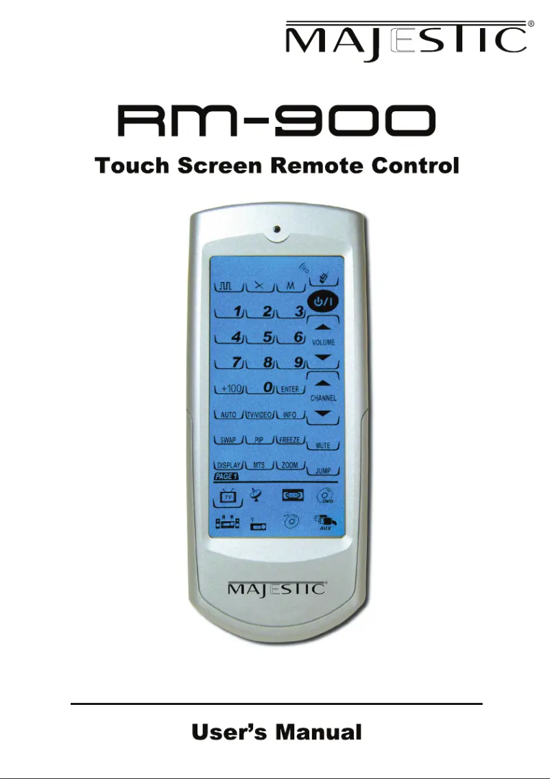 Página 1 del manual Manual de usuario Majestic RM-900