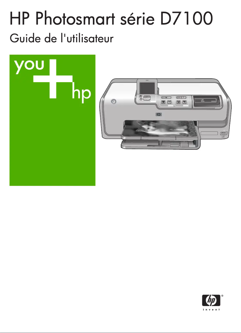 Imagen de la primera página del manual del dispositivo Photosmart D7100