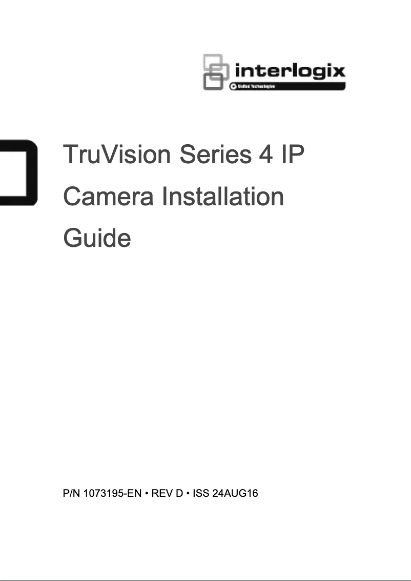 Imagen de la primera página del manual del dispositivo TruVision TVB-5404