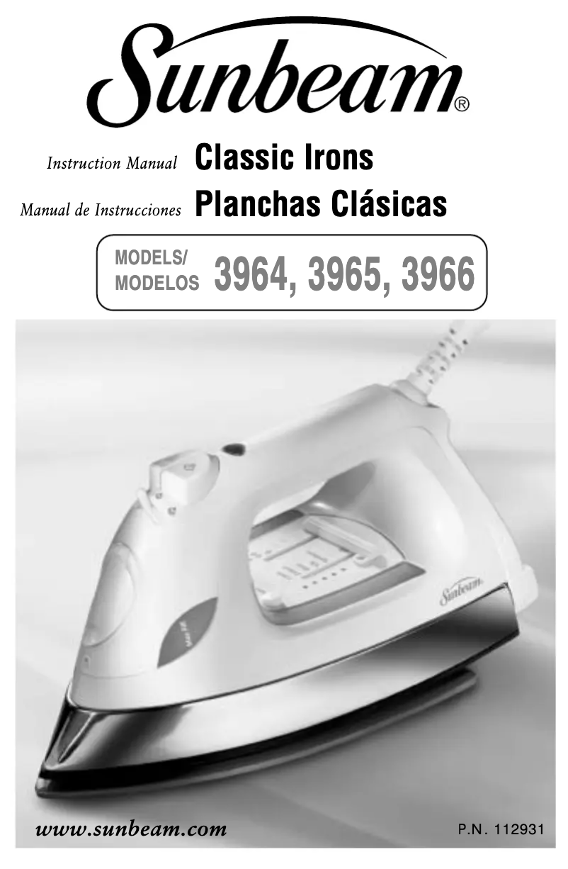 Página 1 del manual Manual de usuario Sunbeam Classic 3966