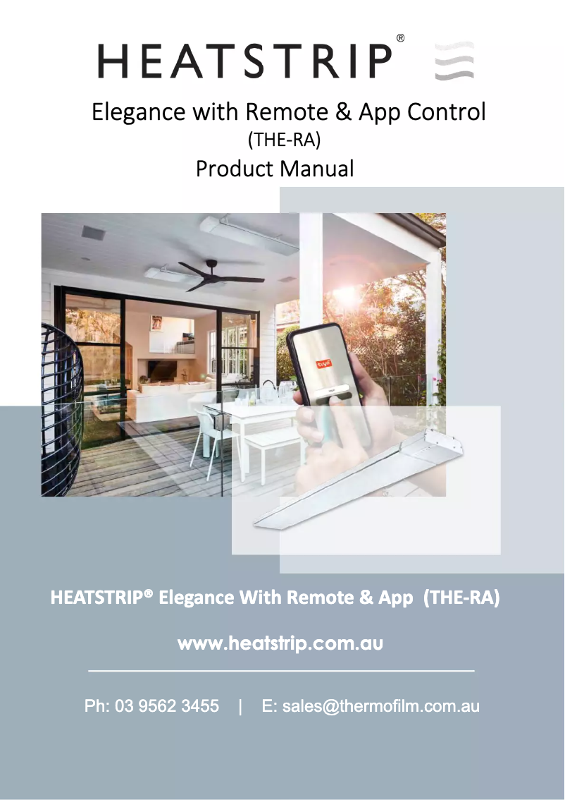 Página 1 del manual Manual de usuario Heatstrip Elegance THE2400RA