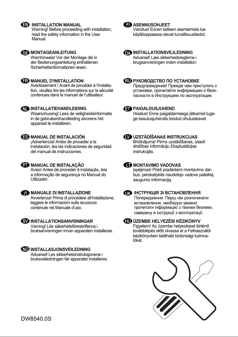 Página nº 1 - Manual de uso y mantenimiento Küppersbusch DW8540.0S