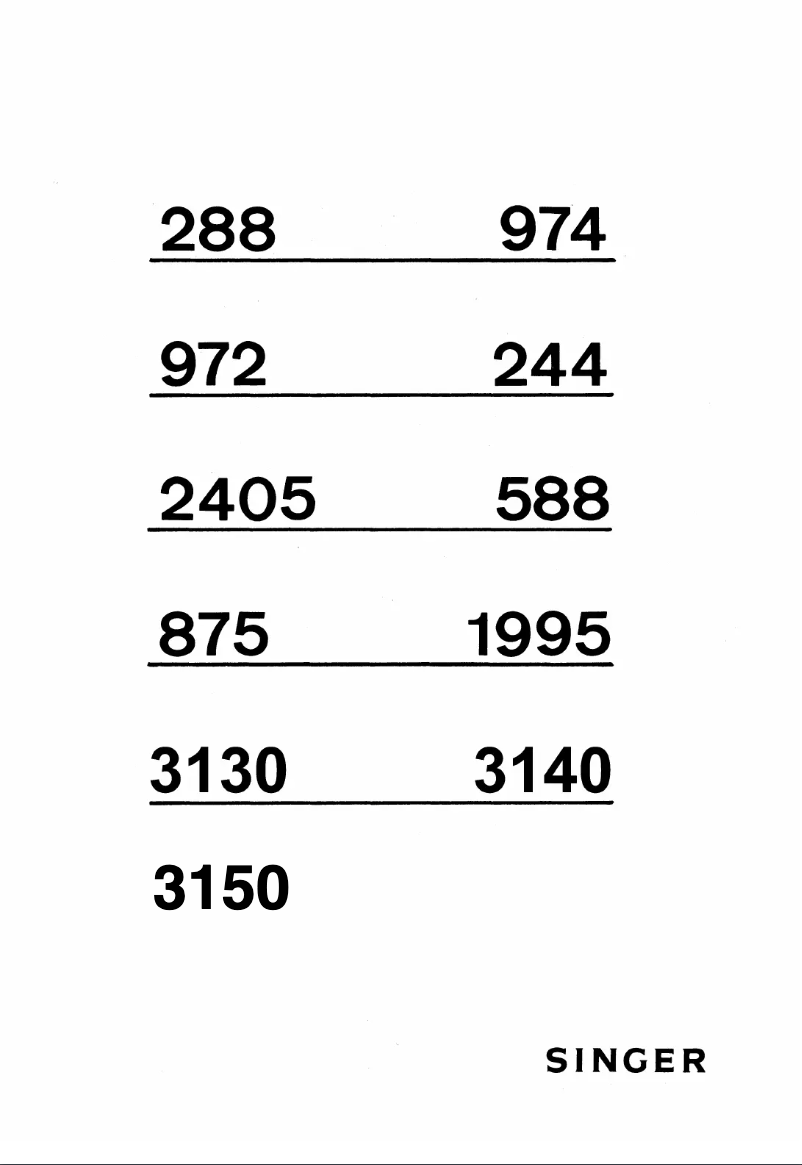 Página 1 del manual Manual de usuario Singer 3145