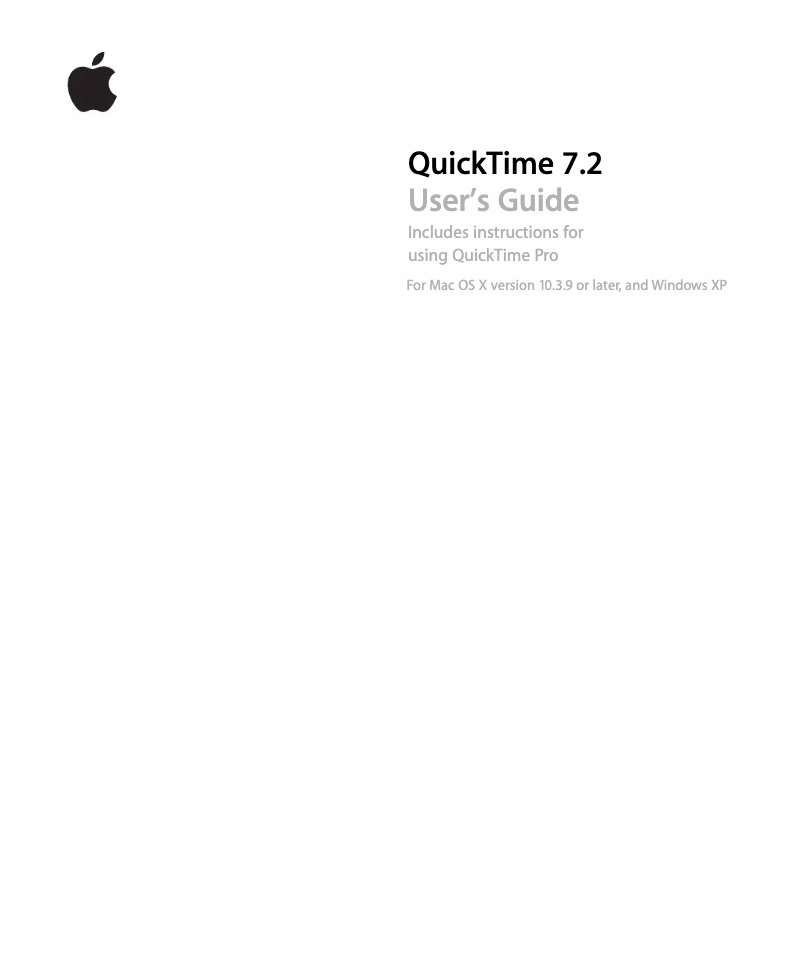 Página 1 del manual Manual de usuario Apple QuickTime 7.2