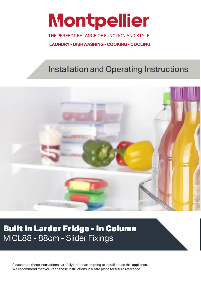 Página 1 del manual Manual de usuario Montpellier MICL88