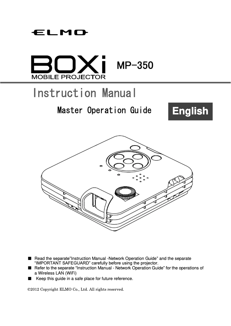 Imagen de la primera página del manual del dispositivo BOXi MP-350